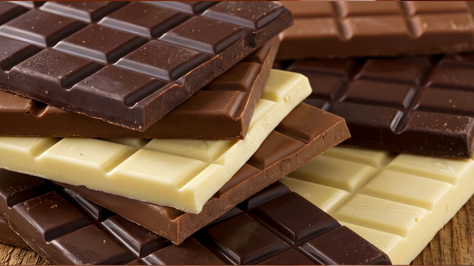 Assorted Sekoe chocolate bars stacked together